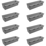 Lot de 8 jardini�res en plastique pour palettes artecsis bacs � fleurs d�coration jardin 9x36. 8x9. 5cm ...