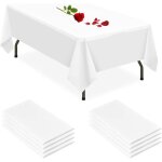Lot de 8 nappes rectangulaires blanches nappe jetable de qualité supérieure 137 cm x 274 cm pouces pour ... Lot de 8 nappes rectangulaires blanches nappe jetable de qualité supérieure 137 cm x 274 cm pouces pour ...