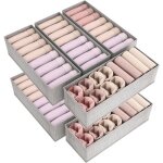 Lot de 8 organisateur tiroir pour commode separateur de tiroir pliable boite rangement vetement panier ...