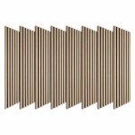 Lot de 8 panneaux tasseaux bois 120x30x1 cm decoon - pack t�te de lit 180 - lamelles ch�ne clair v�ritable ...