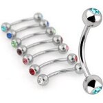 Lot 8 piercings arcade dixie acier chirurgical inoxydable anti allergique diamant sourcil oreille tragus ...