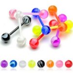 Lot 8 piercings langue marion flexible bioflex barbell lovepiercing Lot 8 piercings langue marion flexible bioflex barbell lovepiercing