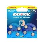 Lot de 8 piles auditives n�675 rayovac pr44 bleu