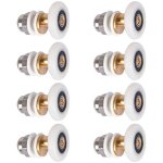 Lot de 8 porte de douche - rouleau roulette roue pour porte de douche roulettes coulissantes porte 23mm ...