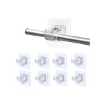 Lot de 8 supports adhsifs pour rideauxporte - tringles de montage supports de tringle auto - adhsifssupports ...