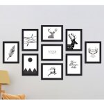 Lot de 9 cadre photo mural 7 sans poinçonnage combinaison créative cadre photo tenture murale decoration ... Lot de 9 cadre photo mural 7 sans poinçonnage combinaison créative cadre photo tenture murale decoration ...