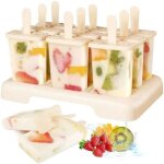 Lot de 9 moule � glace - avec batonnet - glaces � leau en plastique - sans bpa - r�utilisables pour enfants ...