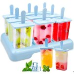 Lot de 9 moule � glace - avec batonnet - glaces � leau en plastique - sans bpa - r�utilisables pour enfants ...