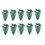 Lot de bandana 100% coton paisley foulard fichu bandanas vert foncé - lot de 10 pieces Lot de bandana 100% coton paisley foulard fichu bandanas vert foncé - lot de 10 pieces
