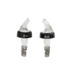 Lot de bec verseur doseur � alcool 2 et 4 cl avec bille fackelmann bar concept