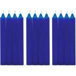 Lot de bougies cylindriques bleu 48 bougies non parfum�es de 175 cm en cire de paraffine