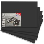 Cartons plume a3 - noir - 5 planches - 3 mm - id�al pour travaux graphiques et beaux - arts