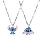 Lot colliers stitch 2pcs / lot argenté pendentif bijoux fantaisie kawaii anniversaire copine lilo mode ... Lot colliers stitch 2pcs / lot argenté pendentif bijoux fantaisie kawaii anniversaire copine lilo mode ...