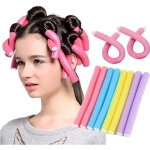Lot de10 bigoudis flexibles en moussesans chaleur pour cheveux longssans chaleurcheveux longsmoyens et ...