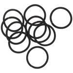 lastiques  cheveux - noir - 45 mm - lot de 10 - mixte - crations diy