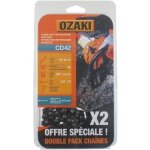Lot de deux cha�nes de tron�onneuse ozaki sous coque semi carr�e: