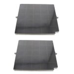 Lot de deux filtre  charbon airforce fc120 affcaf16cs 260x256x17 mm hotte 480122100934 airforce arthur ...