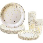 Lot gobelets et assiettes jetables - haopyou - 90 pièces - blanc - adulte Lot gobelets et assiettes jetables - haopyou - 90 pièces - blanc - adulte