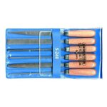 Lot de limes  aiguille en tui en bois 6 pices bernstein 5 - 240
