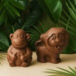 Lot lion et singe en chocolat lait - collection p�ques