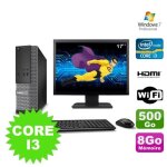 Lot pc dell 3010 sff i3 - 2120 dvd 8go 500go hdmi wifi w7 + ecran 17