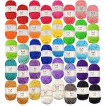 Lot de pelotes de laine acrylique - zgeer - 40 pelotes - multicolore - 800 m au total - acrylique - tricot ...