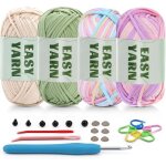 Lot de pelotes de laine pour crochet - sightmark - 50 g x 4 - coton et nylon - 875 yards - �paisseur ...