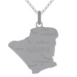 Lot pendentif carte alg�rie en argent 925 + cha�ne 42 cm en argent 925
