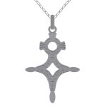 Lot pendentif croix du sud en argent 925 + cha�ne 50 cm en argent 925
