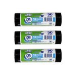 Lot de sacs poubelle - 3 x 50 litres - avec liens de fermeture - sachet de 10 sacs