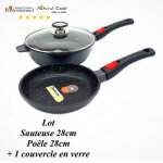 Lot sauteuse 28 cm - pole 28cm espace pro