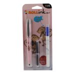 Lot stylo roller rollink + cartouches + effaceur