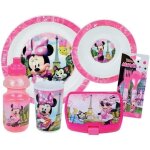 Lot vaisselle disney minnie - fun house - 006377 - verre, assiette creuse, assiette plate, gourde, bote ...