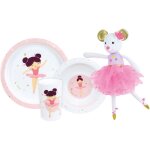 Lot vaisselle - fun house - danseuse ballerine - assiette creuse �16 cm plate �22 cm verre 220 ml et ...