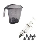 Lot verre doseur et seringue  ptisserie - dr oetker - baker edition