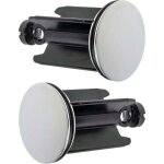 Lot2 bouchons lavabo salle de bain �40mm laiton chrom� antirouille r�glable hauteur joint caoutchouc ...