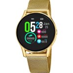 Montre connecte - lotus - 50003 / a - acier milanais dor - tanchit ip68 - cadran noir
