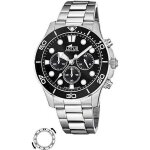 Montre - lotus - 18756 / 3 - acier - cadran noir - chronographe - 10 atm