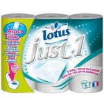 Lotus just 1 - papier hyginique aquatube x 6 rouleaux - lot de 2