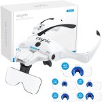 Loupe de chargement usb loupe de t�te de lumi�re led montre de bijoutier loupe lumineuse avec 5 lentilles ...