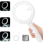 Loupe grossissante avec lumiere 60x 30x loupe de lecture pour malvoyant usb rechargeable loupe eclairante ...