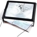Loupe de lecture led xxl mavura - loupe dépaule pliable avec lumière led et sangle de cou - noir Loupe de lecture led xxl mavura - loupe dépaule pliable avec lumière led et sangle de cou - noir