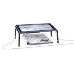 Loupe de lecture xxl � 4 led grossissement 3x - agt - noir