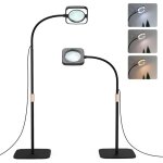 Loupe avec lumi�re et support - lampe sur pied 8 led avec 3 r�glages de temp�rature de couleur - lampe ...