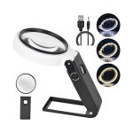 Loupes avec lumi�re et supportloupe lumineuse 10x 25xgrande loupe sur pied avec 32 lumi�res led pour ...