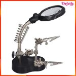 Loupe lumineuse led - akozon - station de soudage - 35x / 12x - clip r�glable - 2 led