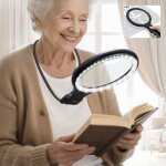 Loupe mains libres 5x 10x avec �clairage - loupe � col de cygne 3 - en - 1 - loupe de lecture avec 3 ...