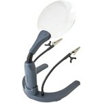 Loupe sur pied - carson - helpinghands - grossissement 2x - clairage led - pinces rglables