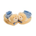 Lours baby - bow bleu chaussons souples chaussettes �pais naissance b�b� 0 / 6 mois