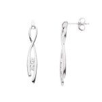 Lova lola van der keen - boucles doreilles articul�es - joaillerie prestige - diamant de synth�se - argent ...